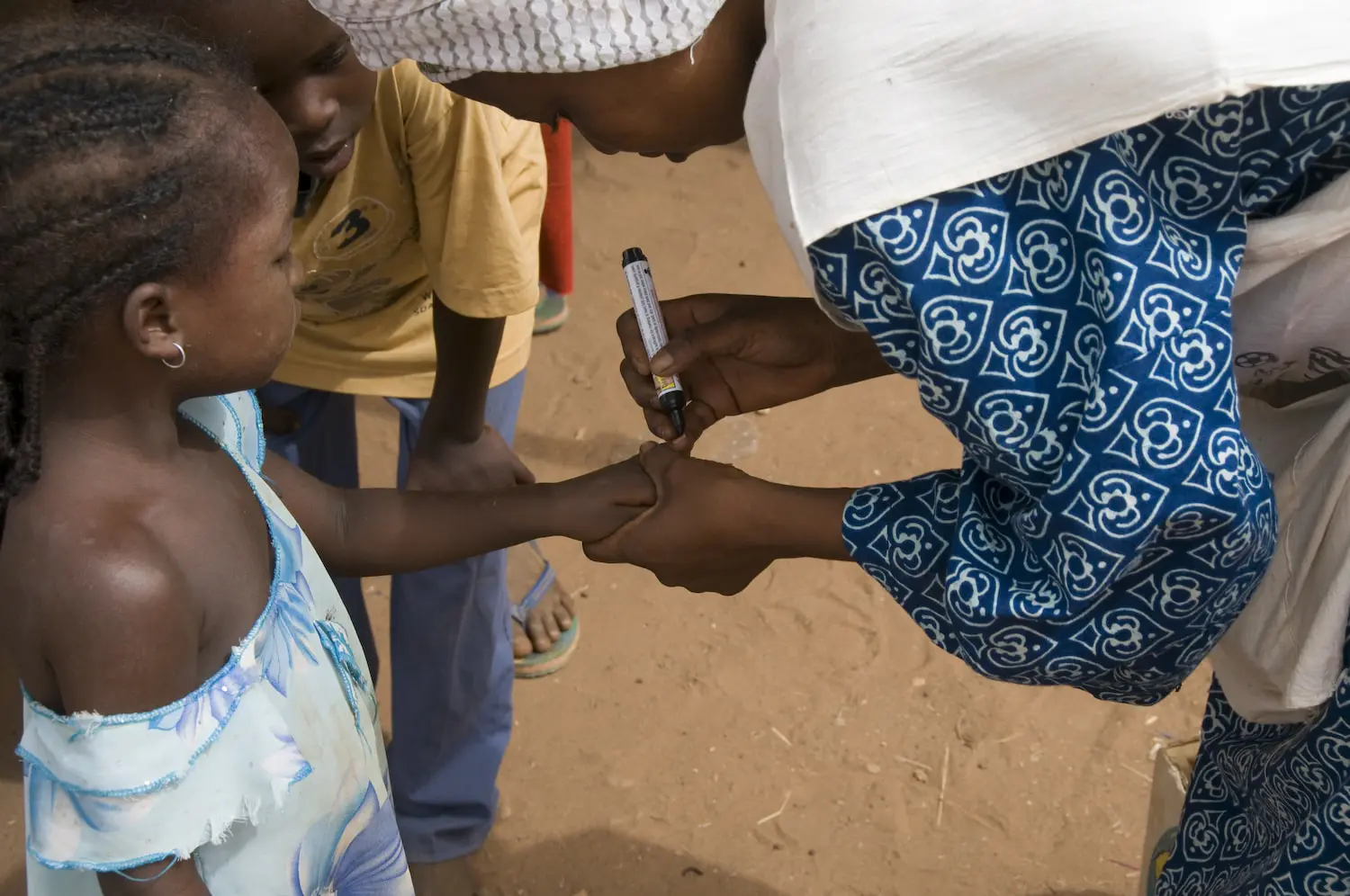 Carte du Niger illustrant les zones touchées par la polio