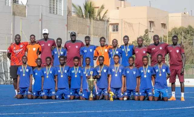 L’équipe de Dakar Sacré-Cœur, victorieuse du festival Future Stars League U15.