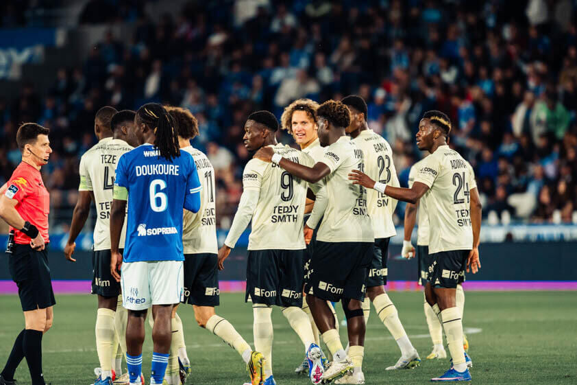 Action de jeu lors du match AS Monaco-Strasbourg
