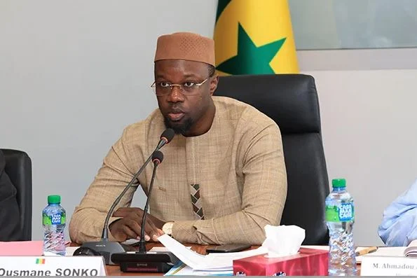 Ousmane Sonko lors d’un conseil des ministres au Sénégal