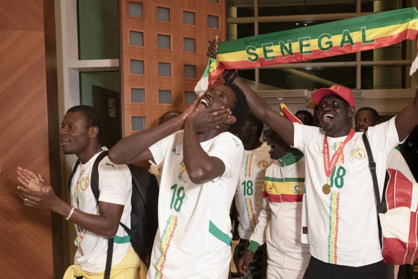 retour des supporters sénégalais à l'aéroport international de Ndiass