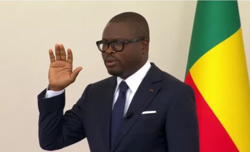 Romuald Wadagni prêtant serment comme président du Bénin