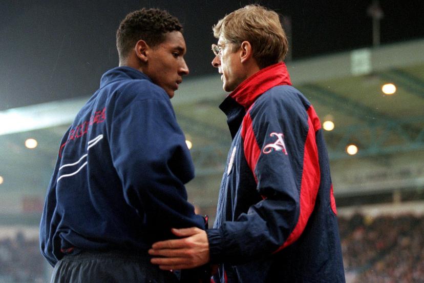 Nicolas Anelka avec Arsène Wenger, entraîneur d’Arsenal, deux mois après son transfert