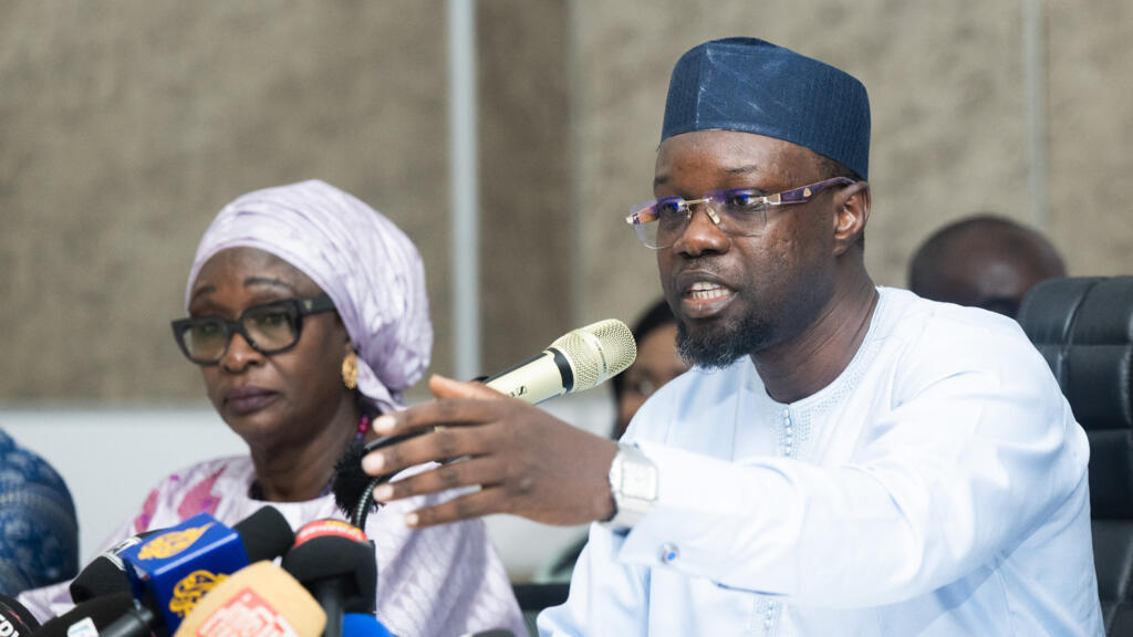 Ousmane Sonko lors de sa conférence de presse à Dakar le 2 juin
