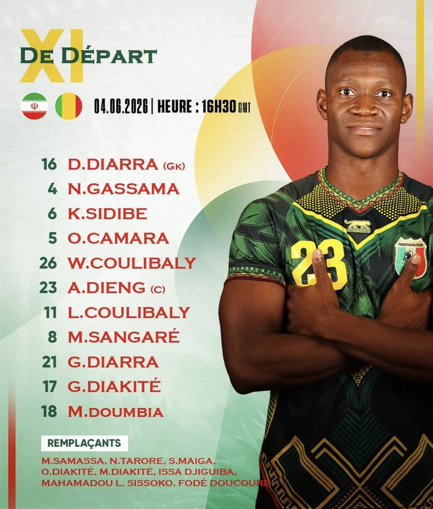 Équipe Mali avant le match amical