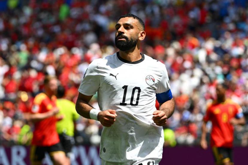 Mohamed Salah avec l'Égypte lors d'un match de Coupe du monde