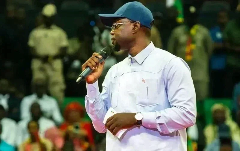 Ousmane Sonko lors d'un rassemblement politique