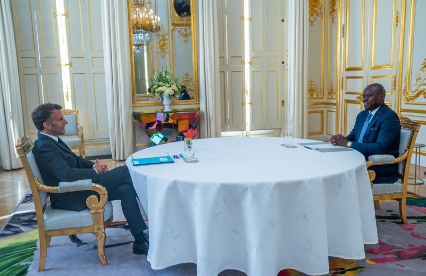 Rencontre entre les présidents Macron et Oligui Nguema à l’Élysée