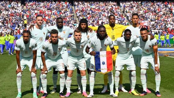 Manu Koné avec l'équipe de France lors de la Coupe du monde