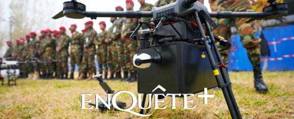 Drone militaire en vol