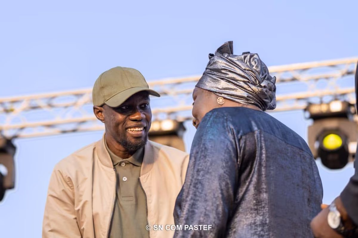 Aminata Touré et Ousmane Sonko lors d'un rassemblement politique