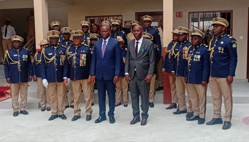 Vue du nouveau bâtiment administratif de la Sécurité pénitentiaire au Gabon