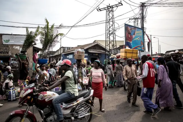 Rues animées de Goma, en RDC