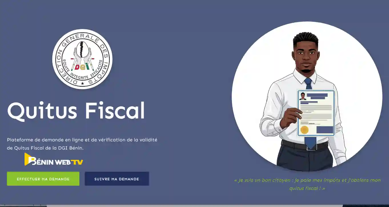 Plateforme e-services de la DGI pour les quittances fiscales en ligne